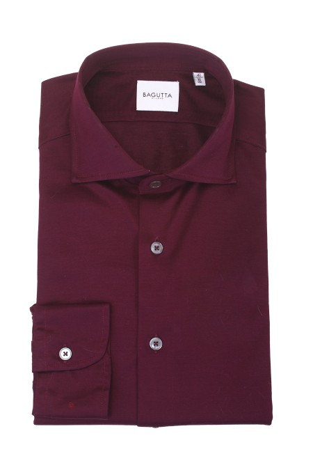 Shop BAGUTTA  Camicia: Bagutta camicia "Walter" in cotone.
Colletto alla francese. 
Slim fit. 
Composizione: 100% Cotone. 
Fabbricato in Italia.. WALTER EBLF 12737-040